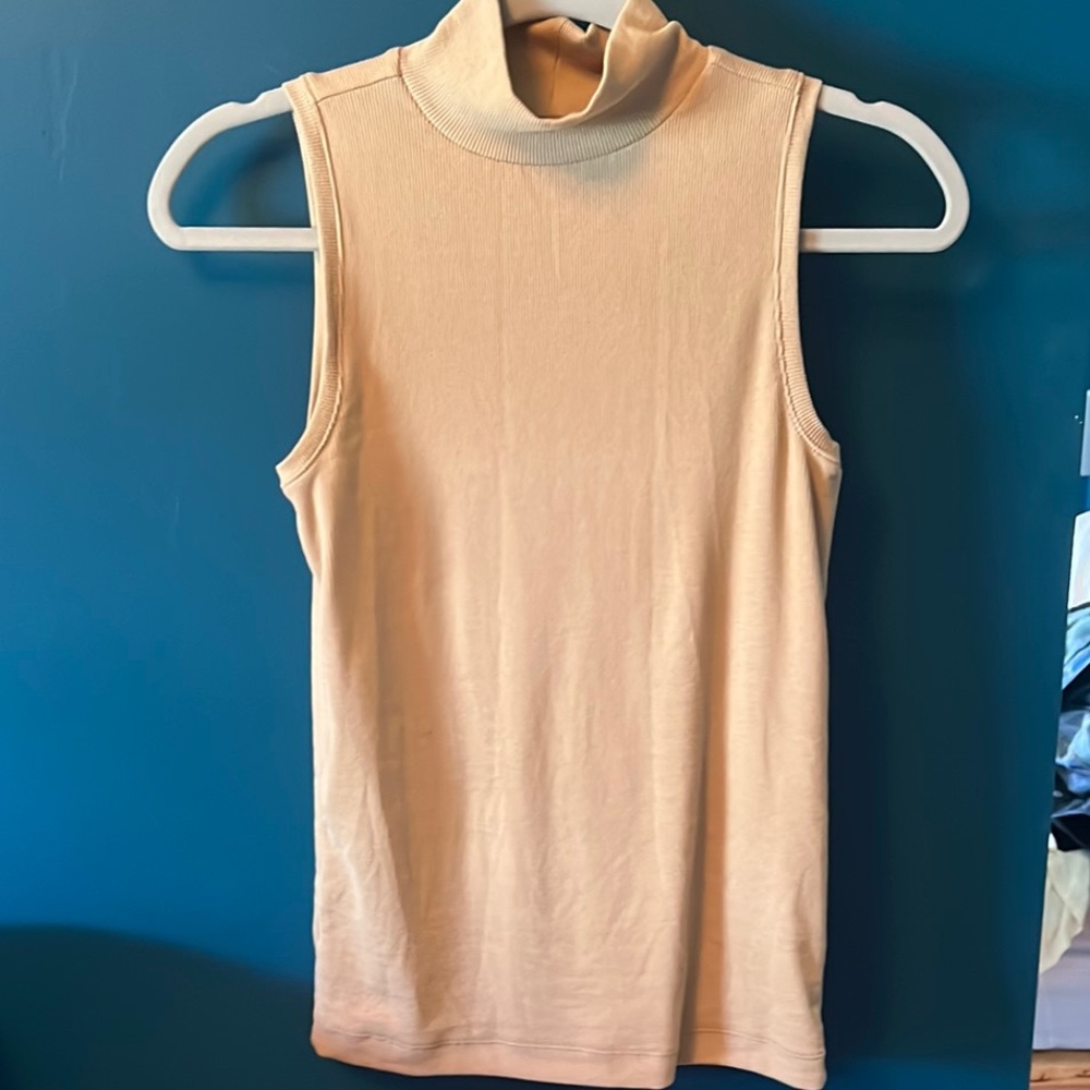 LOFT Mock Neck Ribbed Tank Top -NWOT